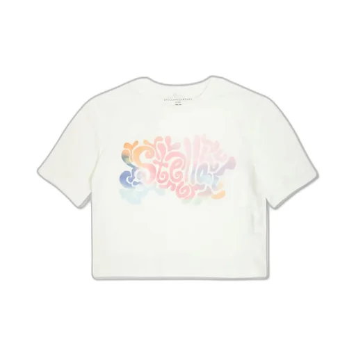 Stella Mccartney Kids Logo Printed Crewneck T-Shirt