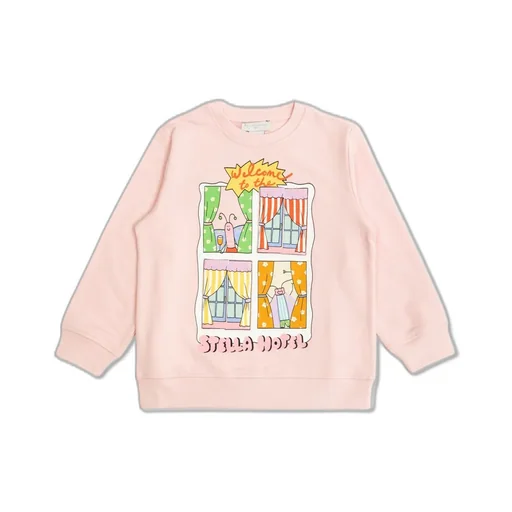 Stella Mccartney Kids Printed Crewneck Jersey Sweatshirt