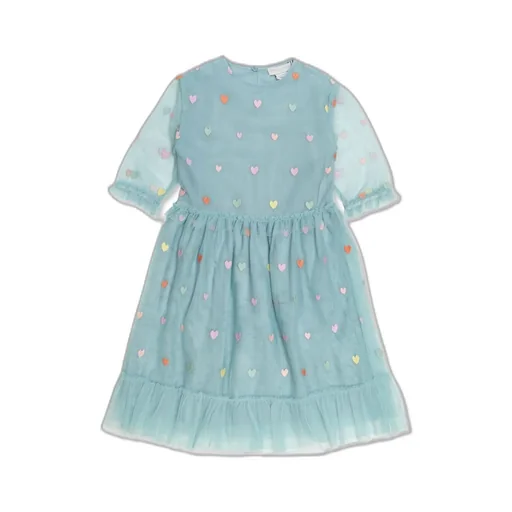 Stella Mccartney Kids Heart Motif Tulle Dress