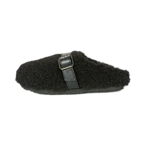 Stella Mccartney Kids Round Toe Buckled Slippers