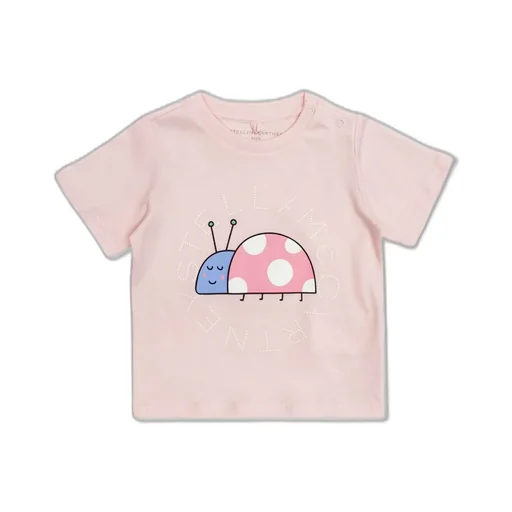 Stella Mccartney Kids Ladbird Logo Printed Crewneck T-Shirt