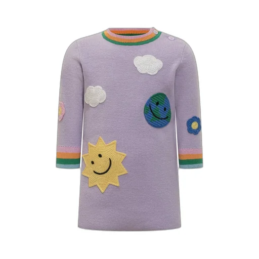 Stella Mccartney Kids Sun & Earth Ribbed Dress