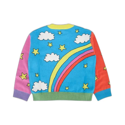 Stella Mccartney Kids Rainbow-Printed Crew Neck Jumper