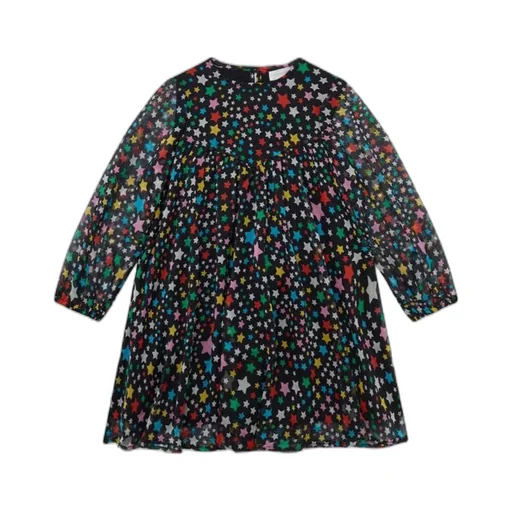 Stella Mccartney Kids Star Printed Semi-Sheer Dress