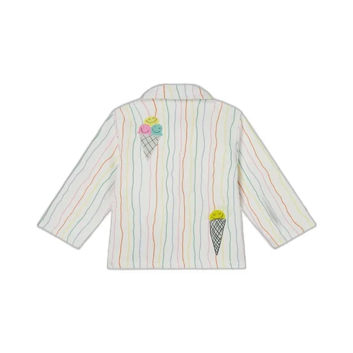 Stella Mccartney Kids Striped Button-Up Jacket