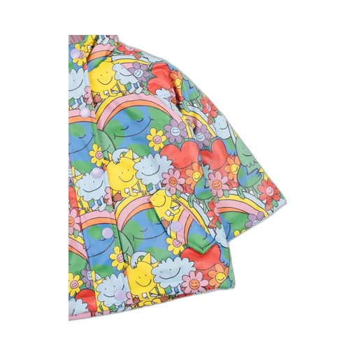 Stella Mccartney Kids Rainbow-Pattern Printed Hooded Raincoat