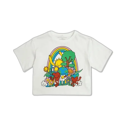 Stella Mccartney Kids Floral Patterned Crewneck T-Shirt