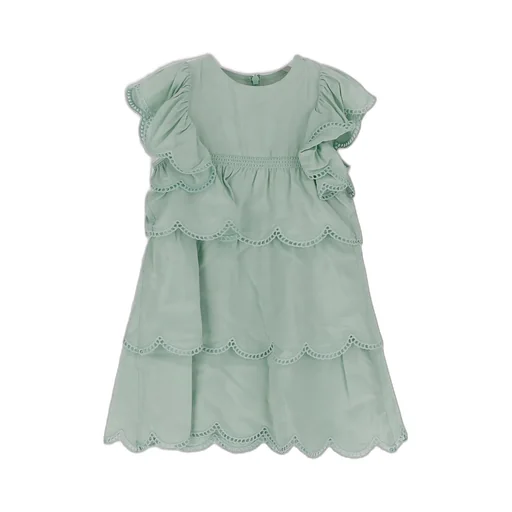 Stella Mccartney Kids Scallop Trim Layered Dress