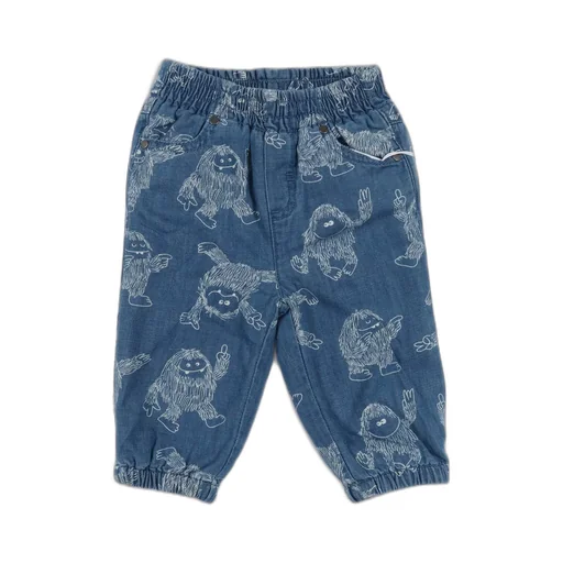 Stella Mccartney Kids Logo Patch Yeti-Printed Jeans