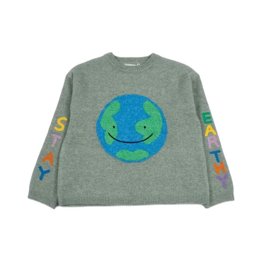 Stella Mccartney Kids Logo Lettering Crewneck Jumper