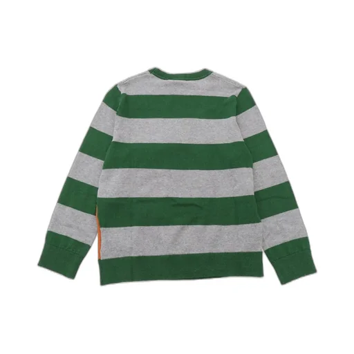Stella Mccartney Kids Horse Jacquard Striped Fringed Jumper