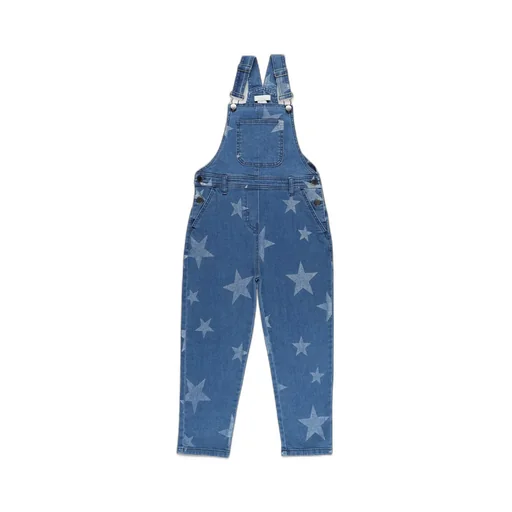 Stella Mccartney Kids Star-Printed Straight-Leg Denim Dungarees
