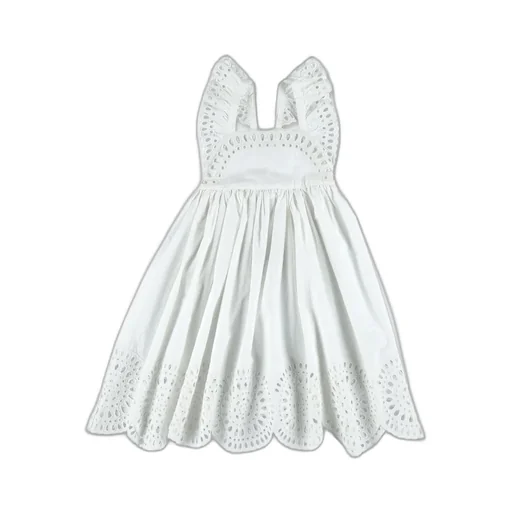 Stella Mccartney Kids Broderie-Anglaise Pleat Detailed Dress