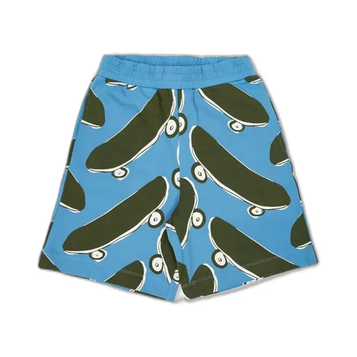 Stella Mccartney Kids Skateboard-Printed Straight Leg Shorts