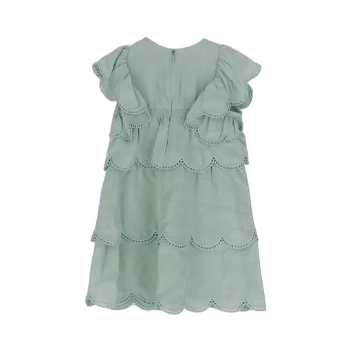 Stella Mccartney Kids Scallop Trim Layered Dress