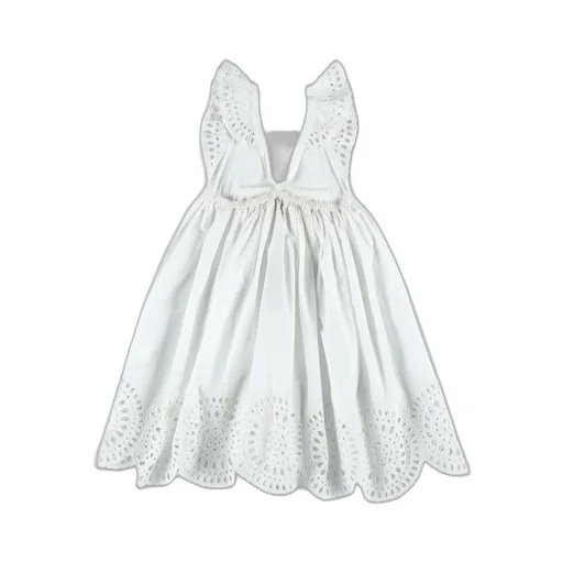 Stella Mccartney Kids Broderie-Anglaise Pleat Detailed Dress