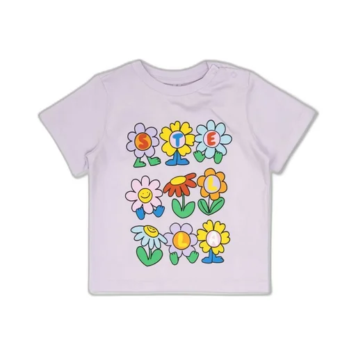 Stella Mccartney Kids Floral Printed Crewneck T-Shirt