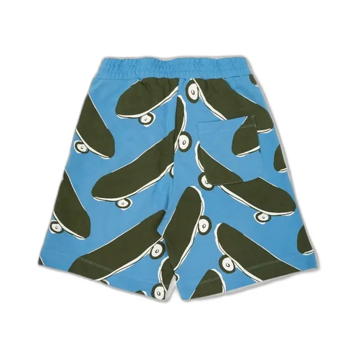Stella Mccartney Kids Skateboard-Printed Straight Leg Shorts