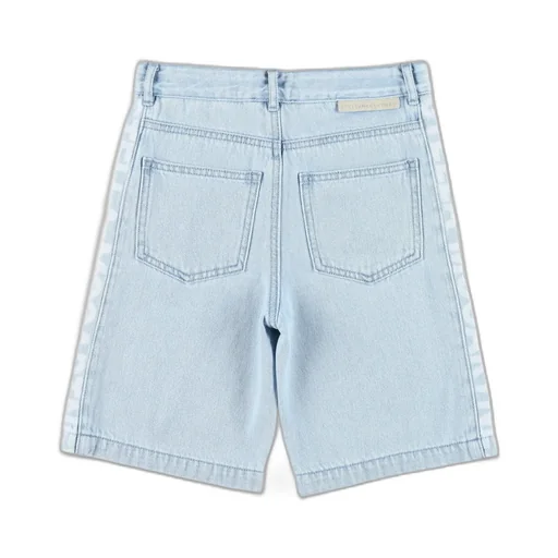 Stella Mccartney Kids Logo Detailed Denim Shorts
