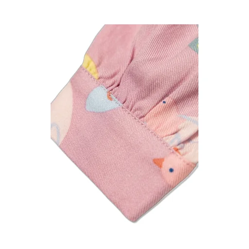 Stella Mccartney Kids Ruffled Bird-Printed Crewneck Blouse