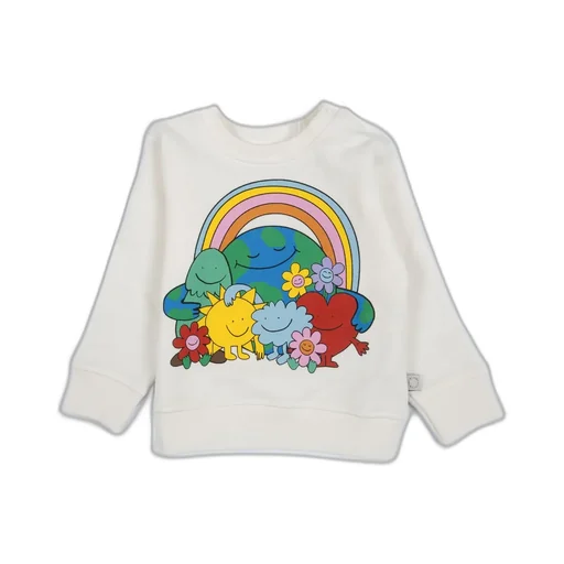Stella Mccartney Kids Rainbow-Printed Crewneck Sweatshirt