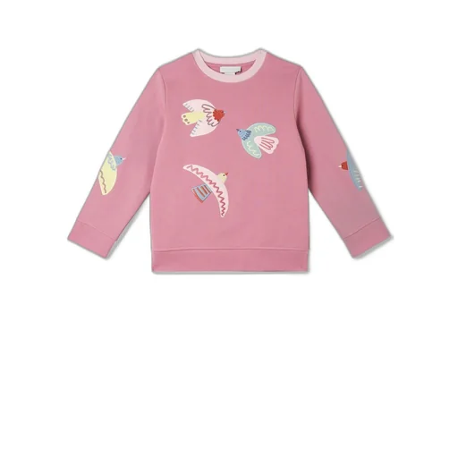 Stella Mccartney Kids Birds Embroidered Crewneck Seatshirt