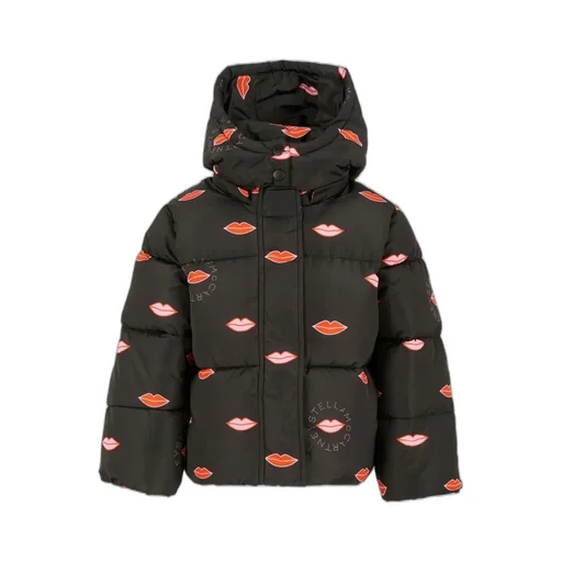 Stella Mccartney Kids Lips Printed Hooded Puffer Jacket