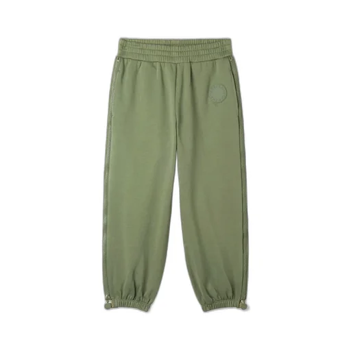 Stella Mccartney Kids Logo Patch Zip Detailed Sweatpants