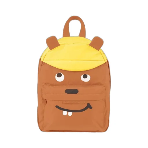 Stella Mccartney Kids Face Detailed Zip-Up Backpack