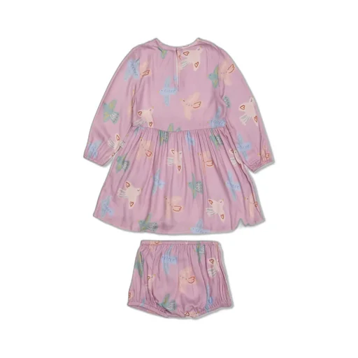 Stella Mccartney Kids Bird-Print Smocked Dress Set