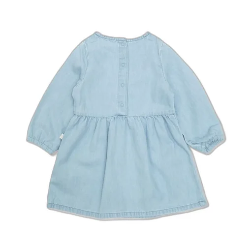 Stella Mccartney Kids Floral Printed Crewneck Denim Dress