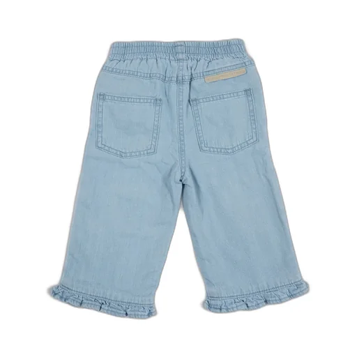 Stella Mccartney Kids Floral Embellished Ruffled-Hem Jeans