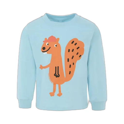 Stella Mccartney Kids Squirrel Printed Long-Sleeved Top