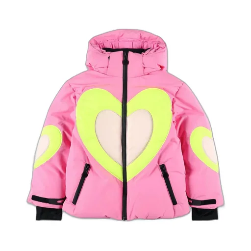 Stella Mccartney Kids Heart Printed Hooded Down Jacket