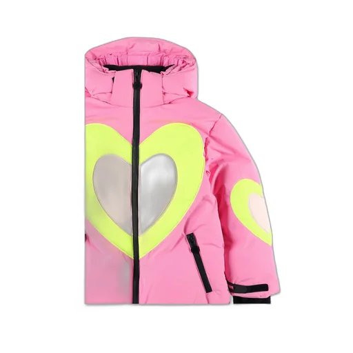 Stella Mccartney Kids Heart Printed Hooded Down Jacket