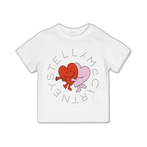 Stella Mccartney Kids Heart Printed Crewneck T-Shirt