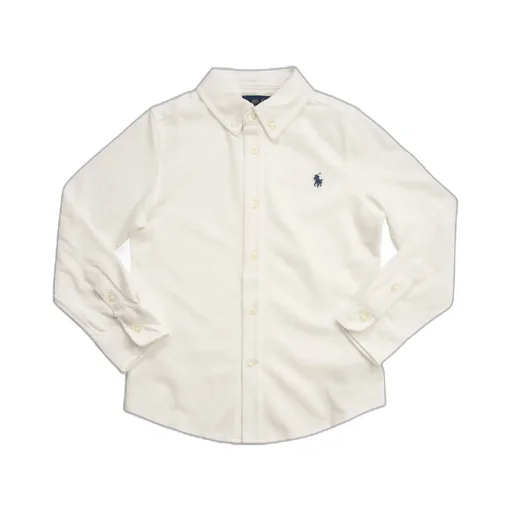 Ralph Lauren Kids Polo Pony Embroidered Curved Hem Shirt