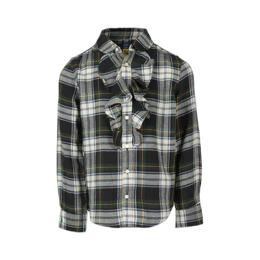 Ralph Lauren Kids Check Printed Ruffled Shirt