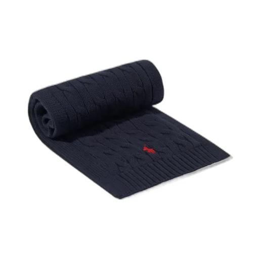 Polo Ralph Lauren Kids Pony Embroidered Cable-Knit Scarf