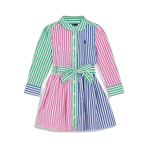 Ralph Lauren Kids Long-Sleeevd Striped Shirt Dress