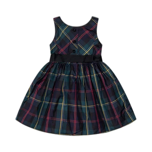 Ralph Lauren Kids Checked Bow-Detailed Midi Dress
