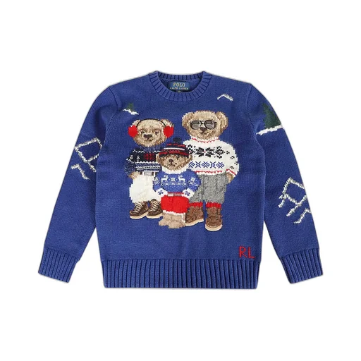 Ralph Lauren Kids Polo Bear Family Jumper