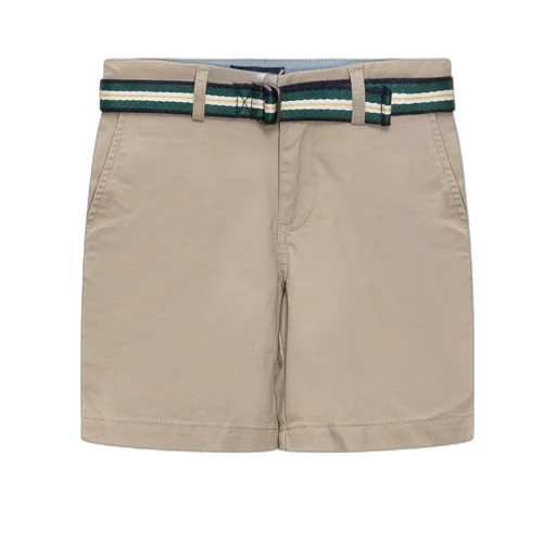 Ralph Lauren Kids Logo Embroidered Belted Bermuda Shorts