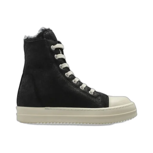 Rick Owens Kids Above-Ankle Shearling Sneakers