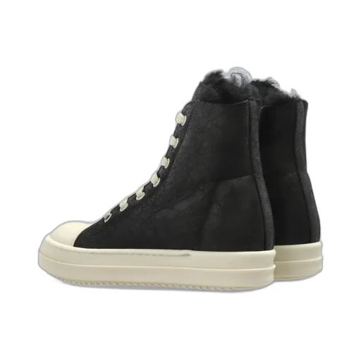 Rick Owens Kids Above-Ankle Shearling Sneakers