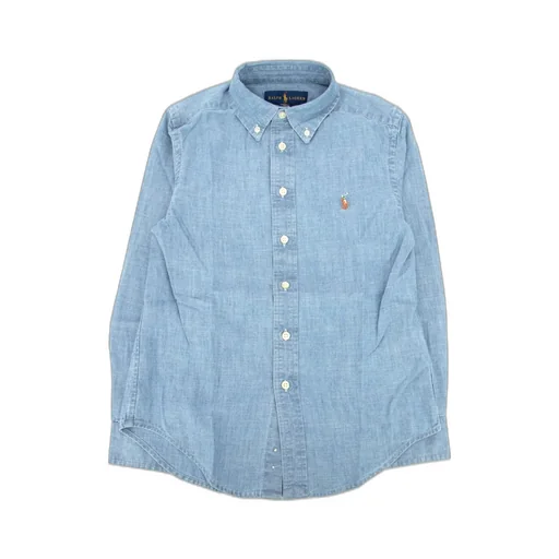 Ralph Lauren Kids Logo Embroidered Denim Shirt