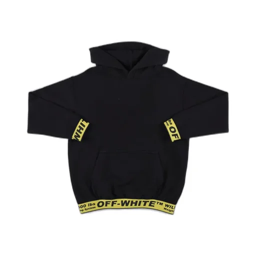 Off-White Kids Logo Embroidered Long Sleeved Hoodie
