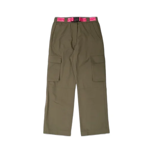Off-White Kids Logo-Waistband Belted Cargo Trousers