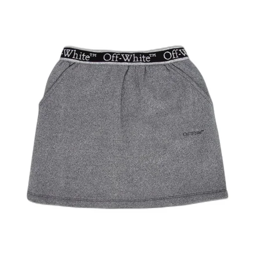 Off-White Kids Bookish Logo-Waistband Sweat Skirt