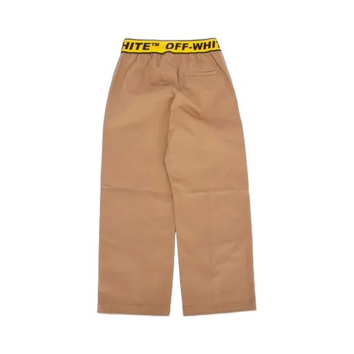Off-White Kids Logo Waistband Straight Leg Pants